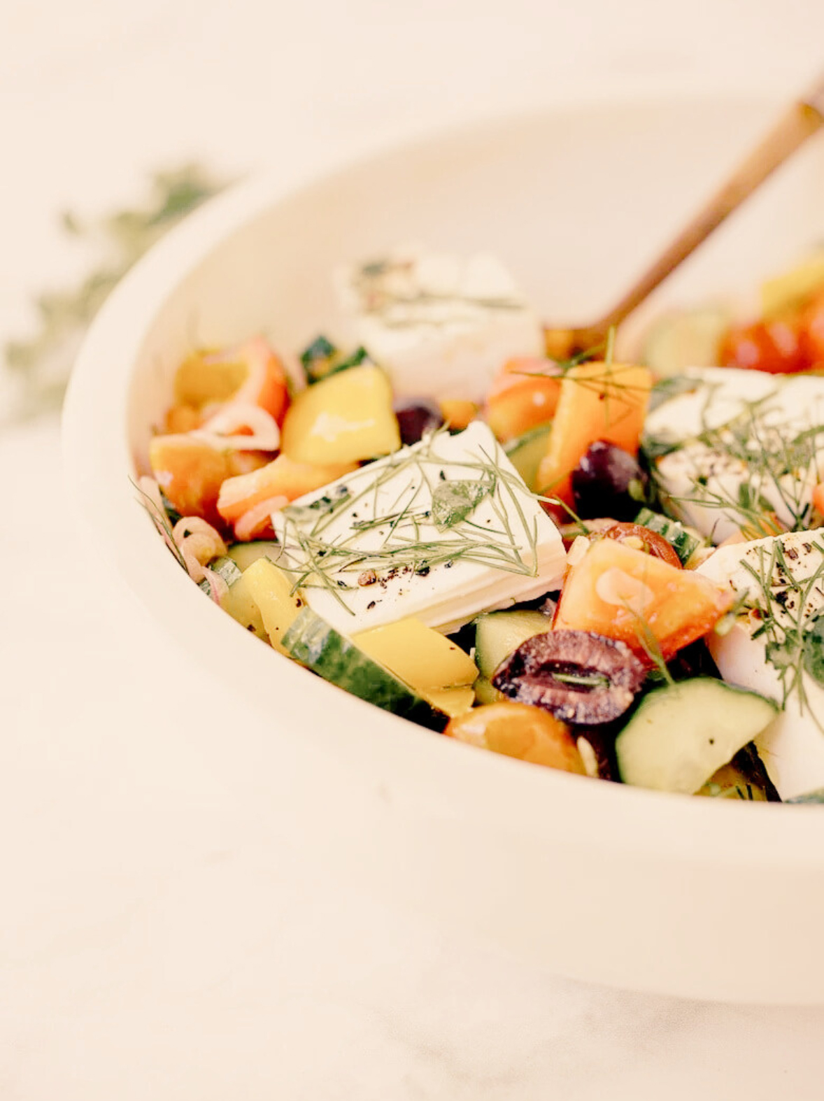 Amanida grega clàssica saludable i fresca