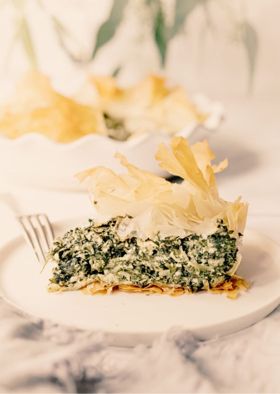 Pastís de spanakopita grec